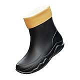 Thermo-Regenstiefel für Damen, Chelsea-Regenstiefel, warm gefüttert, leicht, EVA, langlebig,...