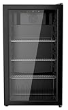 YUNA Cool-View GKS90B Glastürkühlschrank | 89 L | schwarz