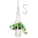 flintronic 1er Set Makramee Blumenampel, Baumwollseil Hängeampel Hängetopf für Pflanzen mit 1Pc S...