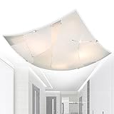 Deckenlampe für Wohnzimmer Flur mit Pflegetuch - Moderne Deckenleuchte mit Muster aus Glas Küche...