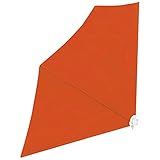 vidaXL Balkonfächer Terrakotta 140x140cm Seitenmarkise Sichtschutz Terrasse