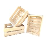 GoodFreshDecor Holzkisten 3er Set Weinkiste Obstkiste Gemüsekiste Aufbewahrungskiste Aus Holz...