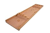 Longfield Games - 340650 - Sjoelbak Spiel Holzen Scheiben - Holland Billard Shuffleboard Holz - 120...