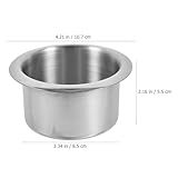 GRIRIW Edelstahl Becherhaltereinsatz Auto Sofa Getränkehalter Einsatz Auslaufsicher Stabil für...