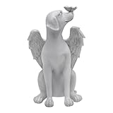 UOCAI Hunde Engel Gedenkstatue Grabstein Hund Gedenkstein Hund Haustier Denkmal Grab Tomb Garten...