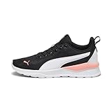 PUMA Unisex Anzarun Lite Sneaker, Black White Peach Smoothie, 42 EU