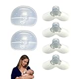 2er Set Silikon Stillhütchen für Brustwarzenbildung – Brusthütchen in Größe L für Stillende...