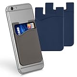 kwmobile 3X Kartenhalter Hülle für Smartphone - selbstklebend - Aufklebbare Silikon Kreditkarten...