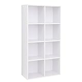VASAGLE Bücherschrank, Bücherregal, mit 8 Fächern, Büroregal, Würfelregal, Standregal, für...