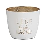 Seaside No.64 - Maritime Windlichter Baltic aus Metall mit ausgestanzten Schriftzügen -...