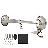 Oreilet Elektrisches Marinehorn, 12V 328DB Edelstahl-Einzeltrompetenhorn, Leistungsstarkes...
