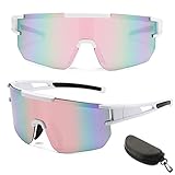 ZUMLLOMA Fahrradbrille Herren Damen, Winddicht UV 400, Bunte Anti-Uv, Rennrad Brille für...