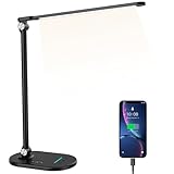 Boronasd Schreibtischlampe LED Tischlampe Desk Lamp-Schreibtisch Lampe Tisch mit Ladefunktion...