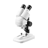 WDBBY 20X/40X Stereomikroskop 45° geneigte Okulare mit Augenmuschel Oben LED HD Vision für PCB...