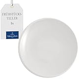 Villeroy & Boch - NewMoon Frühstücksteller 24 cm Weiß, Spülmaschinenfest, Mikrowellensicher,...