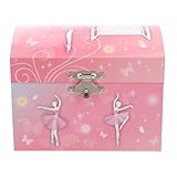 NIYANGLE Musikalische Ballerina Spieluhr mit Spiegel Kreatives Schmuckkästchen für Kleine Mädchen...