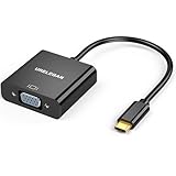 URELEGAN USB-Typ-C auf VGA-Adapterkabel, 23 cm, Rot, Thunderbolt 3/4 auf VGA-Adapter, kompatibel mit...