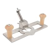EMUKOEP Verstellbarer Abrichthobel, Hand-Holzbearbeitungswerkzeug, Edelstahl-Holzhobel, mit...
