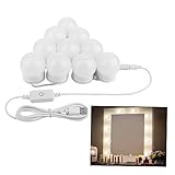 NUOBESTY USB LED Spiegelleuchte mit Touch Dimmfunktion Einstellbare Helligkeit und Farbtemperatur...