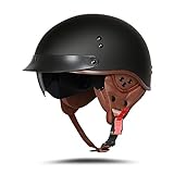 BOSERMEM Motorradhelm Mit Schutzbrille DOT/ECE-Zugelassen, Jethelm Roller-Helm Scooter-Helm Moped...