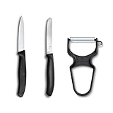 Victorinox Swiss Classic Gemüsemesser-Set, 3-teilig, Inkl. Tomatenmesser Wellenschliff,...