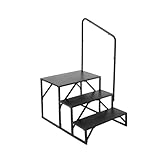 VEVOR Wohnmobil-Stufen, 3-stufige Wohnmobil-Treppe, 200 kg Tragkraft, Verdickter Kohlenstoffstahl,...