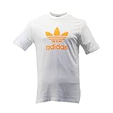 adidas Originals Trefoil T-Shirt T-Shirt Tee Herren weiß orange FK1352 L