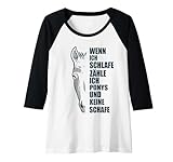 Damen Wenn ich schlafe Pferdesport Dressur Reiter Riding Horse Raglan
