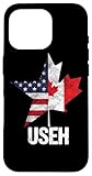 Halb kanadische amerikanische USEH Kanada USA Flagge Vereinigte Staaten Hülle für iPhone 16 Pro