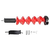 EMUKOEP Elektrischer Eisbohrer – 8-Zoll-Eisbohrer, Schwimmfähiger Bohrer Zum Angeln, Robuster...