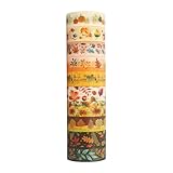 10 Rollen Herbst Herbst Papierband Dekoratives Klebeband Scrapbooking Klebeband Papierklebeband Set...