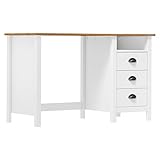Schreibtisch Hill mit 3 Schubladen, Computertisch Konsolentisch Bürotisch Gaming-Tisch Desk...