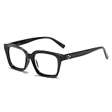 Hubeye Großem Lesebrille für Damen Herren Modisch Quadratische Rahmen Anti-Blaulicht Brillen...