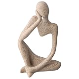 Dewocke Denker Statue Resin Abstrakt Statue Kunst Skulptur Figuren Mini Harz Denker Modern Deko...