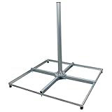 Premium X Balkonständer Profi 4X 50x50cm Stahl 1m Mast 60mm SAT Flachdach-Ständer Halterung für...