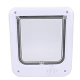 Hamwesh Hundetür, 4-Wege-verriegelbare Haustiertür mit Wetterfestem Design und Transparenter...