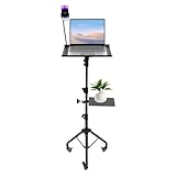 KAPIPALA Multifunktionaler Laptop/Beamer Ständer, Tragbarer Neigbarer Verstellbare, mit Rollen,...