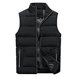 YOUTHUP Weste Herren Steppweste Winter Freizeit Wärme Ärmellose Sportweste Outdoor Stehkragen...