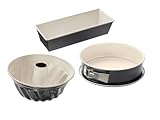 Dr. Oetker Backformen-Set Back-Trend – 3-teilig mit Springform, Gugelhupf & Kastenform, keramisch...