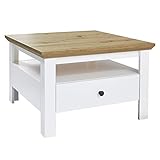 trendteam smart living - Universal - Couchtisch - Artisan Eiche/Weiß - quadratischer Sofatisch im...