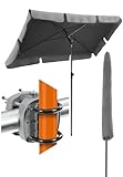 4smile Sonnenschirm Balkon SunnyShade - Sonnenschutz Balkon 3-in-1 SET, Anthrazit - UPF 50+...