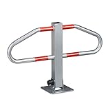 Relaxdays Parkplatzsperre, manueller Parkbügel, 2 Schlüssel, Leuchtmarkierungen, HBT: 47x70x18 cm,...