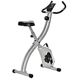 HOMCOM Heimtrainer X-Bike Fahrradtrainer mit 8 stufig einstellbarem Magnetwiderstand faltbares...