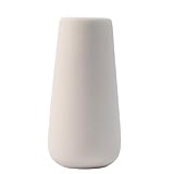 Keramik Vase, Weiße Vase Deko, Blumenvase Weiß Matt, Kleine Moderne Dekorative Vasen für...