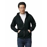 Gildan Herren Fleece Zip Hoodie Sweatshirt Style G18600 Multipack Kapuzenpullover, Schwarz, XXXL