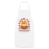 Spreadshirt Garfield Lasagn-Yeah! Witziges Wortspiel-Design Kochschürze, One size, weiß