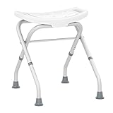 COSTWAY Duschhocker klappbar, Duschstuhl 49-52,5 cm höhenverstellbar, Duschbank Bad bis 150 kg...