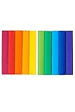 Krepppapier 25x200cm Mix Regenbogenfarben 10er Pack, Regenbogenmix