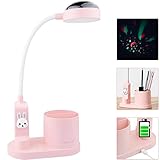 Hacevida Schreibtischlampe Kinder Nachttischlampe mit Stifthalter, Tischlampe mit automatischem...
