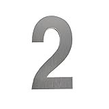 Hausnummernschild, Hausnummer 50/75/90mm Schwarz Silber Edelstahl Selbstklebende Hausnummer...
